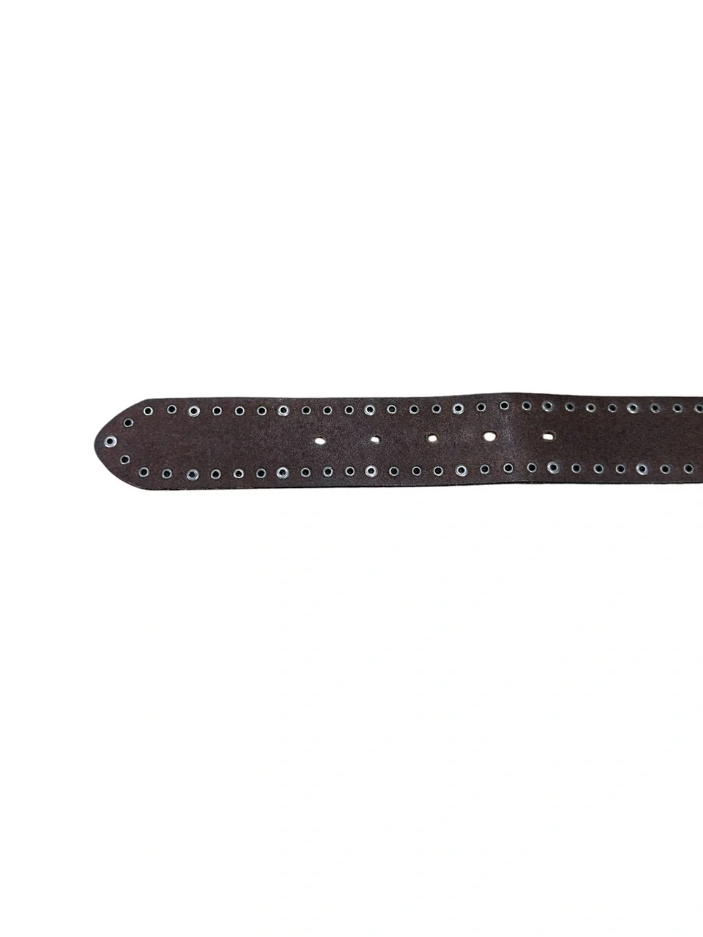 Banana Republic Brown Studded Leather Belt with  antique Silver Buckle medium